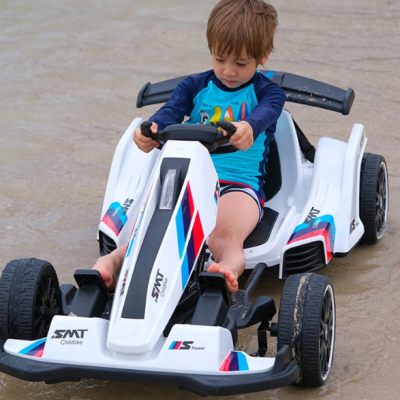 2023 Newest Go - Cart for Kids Children Ride on Car 550 Dual Drive Battery Powered Electric Go Kart Pedal Cars for Kids