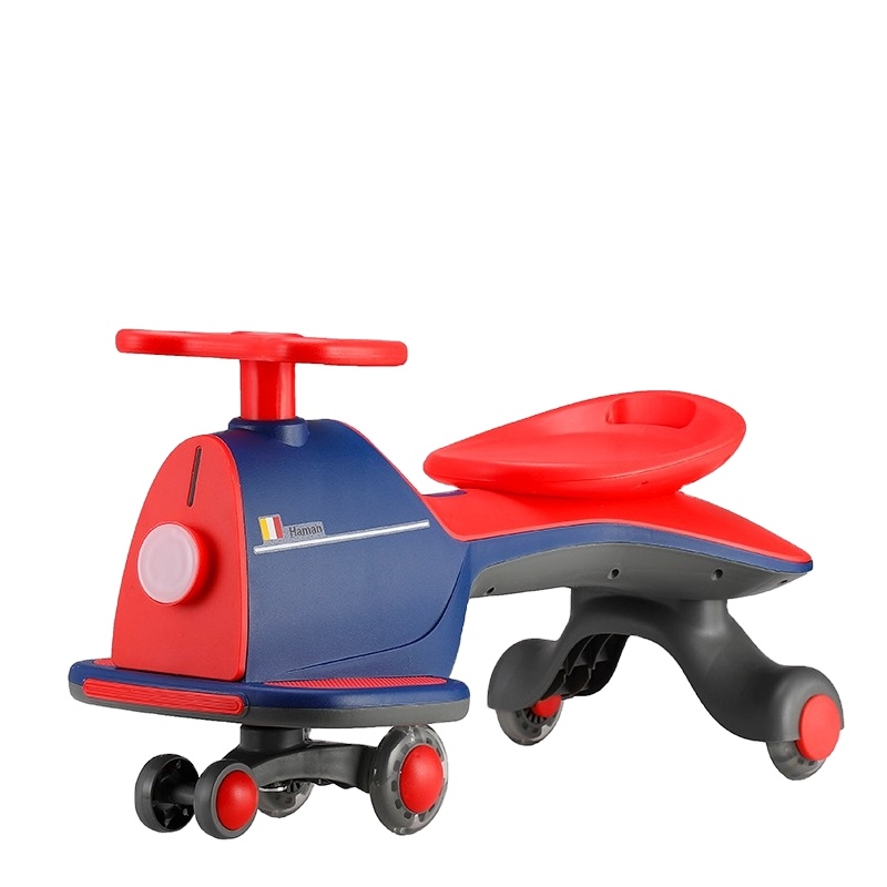 Hot Selling Children 's torcion car wholesale 1 - 3 years old baby anti - Rolling - MUTE Wheel children' S wiggle car