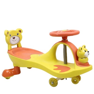 NN018 Children's carton torsion car silent universal wheel swing yo yo slide car baby torsion car