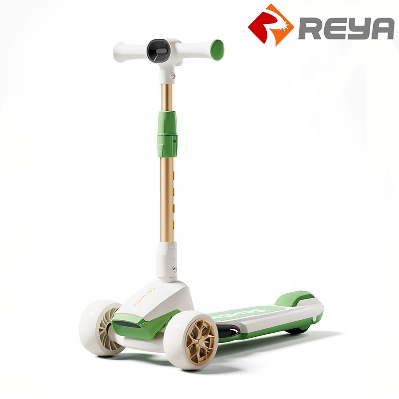 2023 Gute Qualität faltende elektrische Kinder 3 Rad Kick Roller Spielzeug im Freien Roller mit Musik Baby
