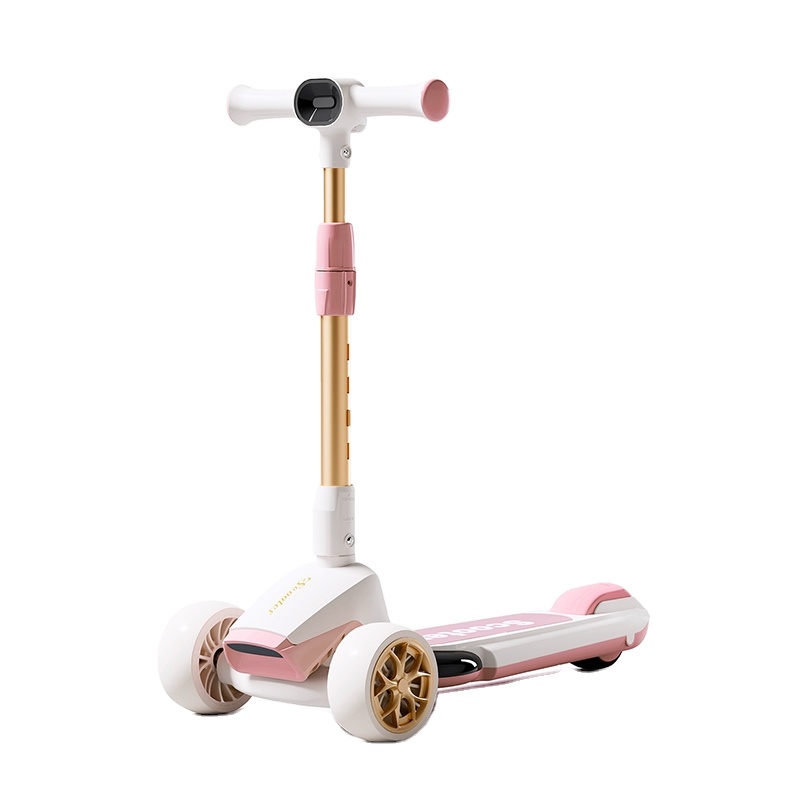 2023 Gute Qualität faltende elektrische Kinder 3 Rad Kick Roller Spielzeug im Freien Roller mit Musik Baby