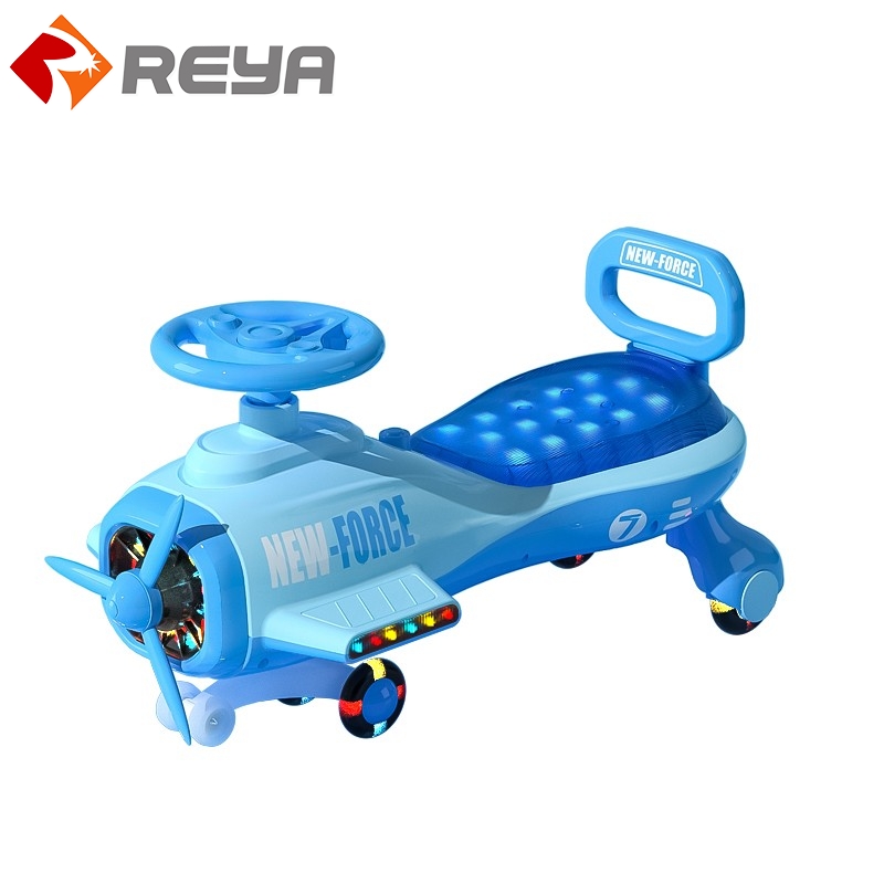 Alta calidad Swing car ride on Swing wiggle car for Child / Blue Kids Swing plasma car 360 Rotation